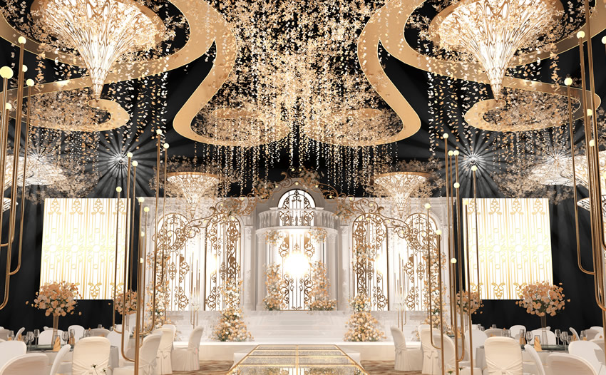 峨边花木兰喜事汇金色大厅效果展示